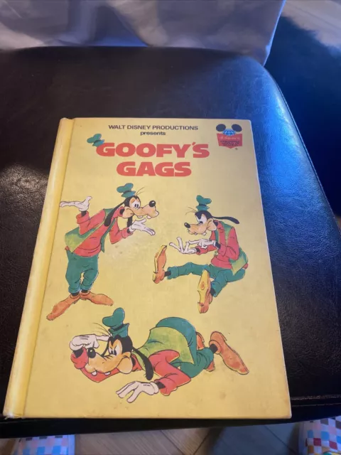 Walt Disney Goofy's Gags Hardcover Book Vintage 1974