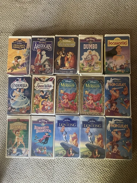15 WALT DISNEY VHS Classics Masterpiece Collection Clamshell Movies Lot ...