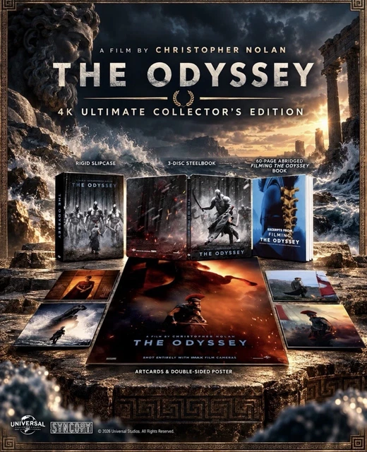 THE ODYSSEY 4K UHD Steelbook Limited Ultimate Collectors Edition