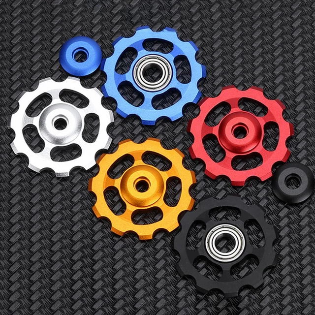 Anodised Sealed Adjusting Derailleur Gears Pulley For JockeyWheel 11T Bike - Blue/Silver/Black CNC Parts