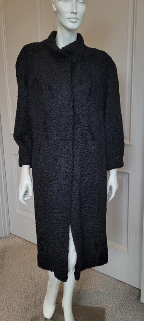 Étole/Cape En Fourrure Karakul Swakara - Gris, Vintage - Taille Unique - Occasion Très Bon état