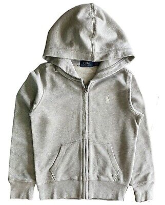 Girls Ex Ralph Lauren Zip Up Hoodie Jacket Sweatshirt  grey age 14 - 16 large