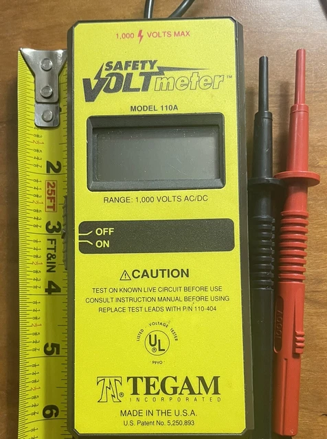 Tegam Safety Voltmeter Model 110A w/Case & Fresh Battery
