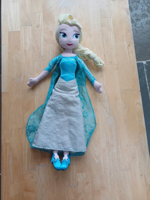 Disney Store Elsa 19" Soft Toy Plush Doll