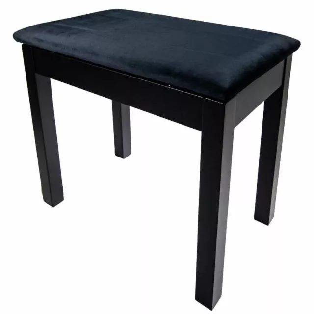 PRELUDE Piano Stool with Book Storage, Satin Black