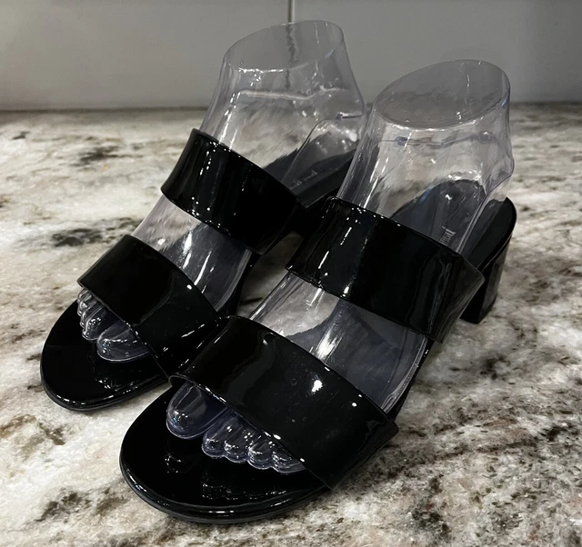 Paul Green Meg Slide Sandal Black Patent Leather Women’s SZ 5 US