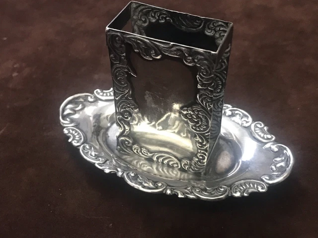 Vintage Sterling Silver Matchbox Holder Free Shipping