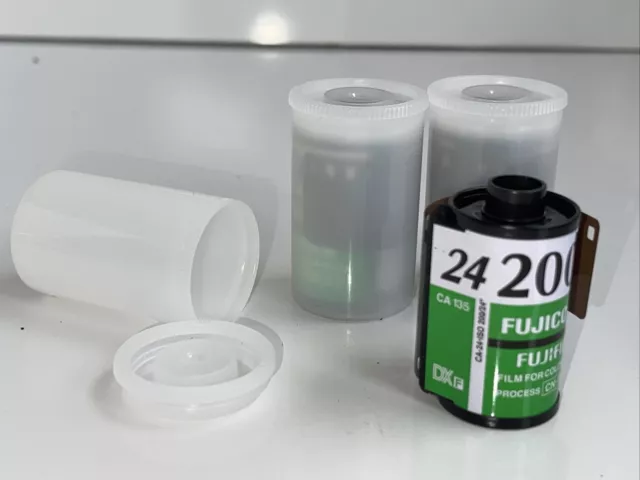 3 Rolls Fuji Fujifilm Super HQ 35mm Film 24 Exposures. 200 Speed In Canisters