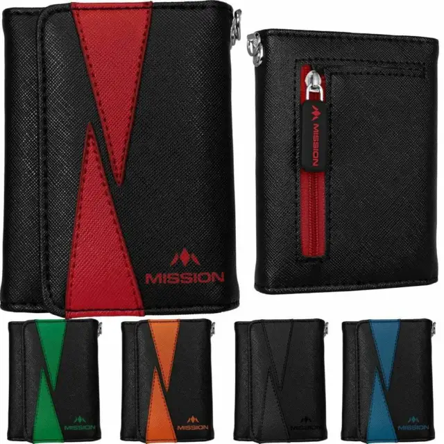 MISSION FLINT Wrap Darts Wallet - Compact, 5 Colours Available Faux Leather