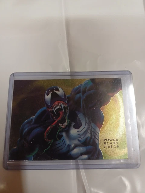 1994 Flair Power Blast Venom #7 of 18 Marvel Comics Insert Card Annual