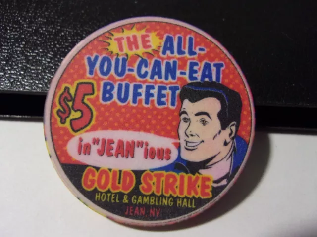 GOLD STRIKE HOTEL & GAMBLING HALL CASINO $5 hotel gaming poker chip (LTD 1000)