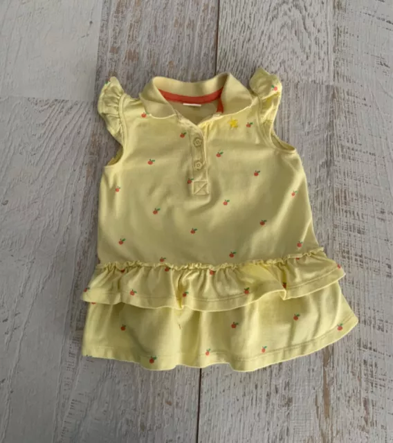 NEXT Baby Girls sz 3-6 mths  dress  cotton yellow