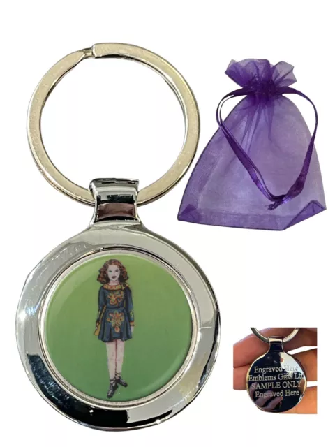 Irish Dancing (E) Personalised Beta Keyring in Gift Bag