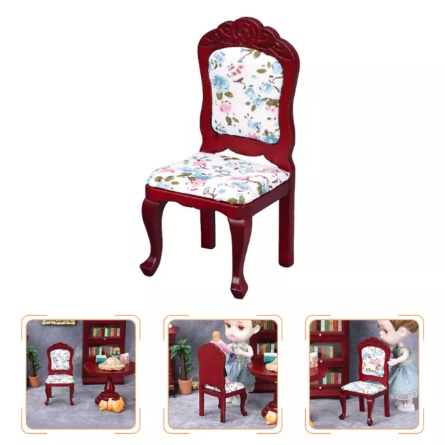 Small Dolls Furniture Miniature Doll Chairs Miniature Wooden Chair Model