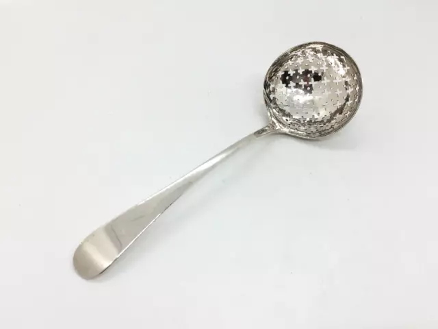 Victorian solid sterling silver sugar sifter spoon ladle by Thomas Prime - 38g