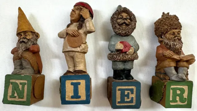 Clark, Cairn Studios Gnome Alphabet Block Figurines - R #65, I #92, N #31, E #65