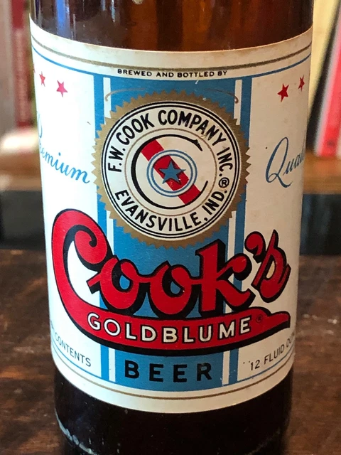 Cook&co Botl VINTAGE COOK'S GOLDBLUME 12 Oz. Ball Beer Bottle F.W. Cook Co ...