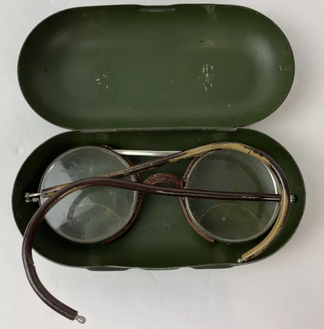 VTG AO Antique Wire Rim Circle Metal Glasses 1940s