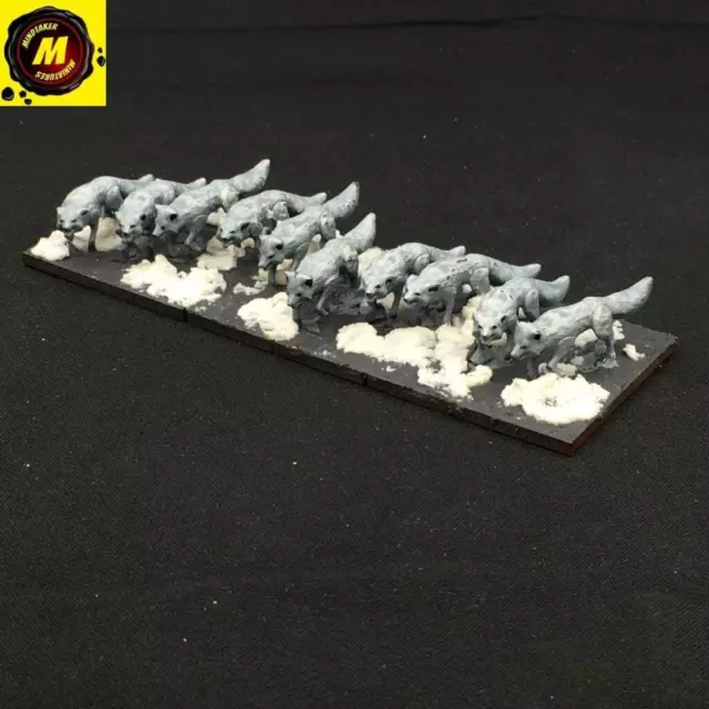 Snow Foxes (x10)  - #113428 - Kings of War