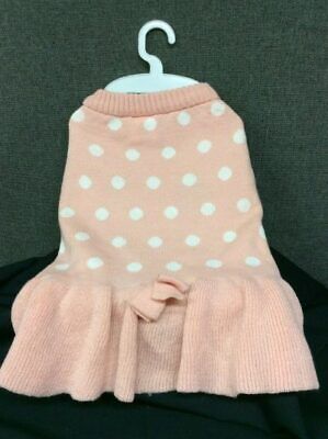 Top Paw Pink w/White Dots Dog Sweater Dress~ Choice of XS,S,M,L,XL~ NEW with tag