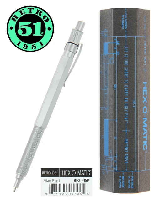Retro 1951 Hexomatic .7mm Bleistift – Mechanischer Bleistift In Schwarz, Inspiriert Von Rotring 600
