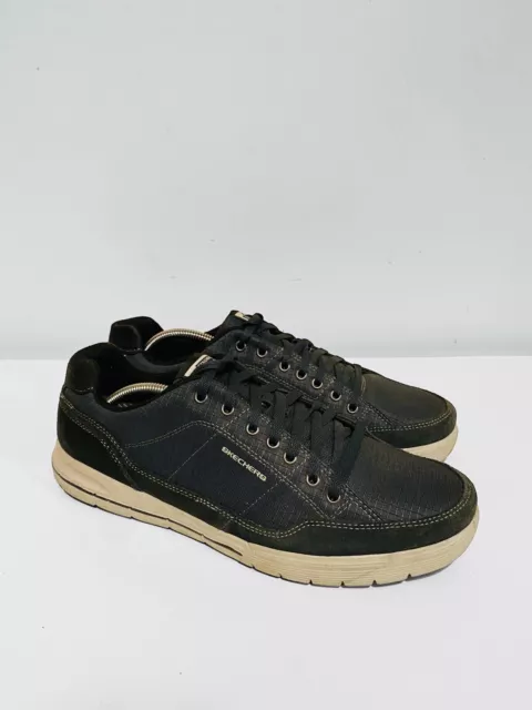 SKECHERS ARCADE MENS Blue Relaxed Fit Shoes Trainers Memory Foam