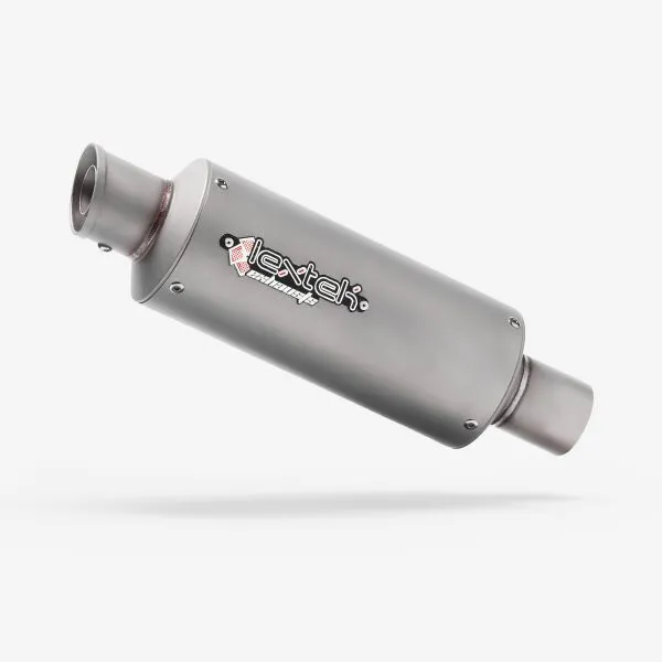 Lextek GP1 Matt S/Steel GP Stubby Exhaust Silencer 51mm Slip On Exhaust End Can