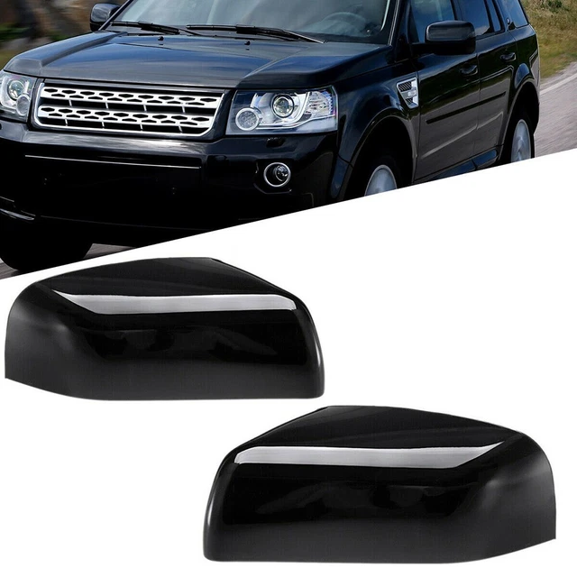 Set of 2 Gloss Black Wing Mirror Covers for Discovery 4 LR4 For Rover Sport