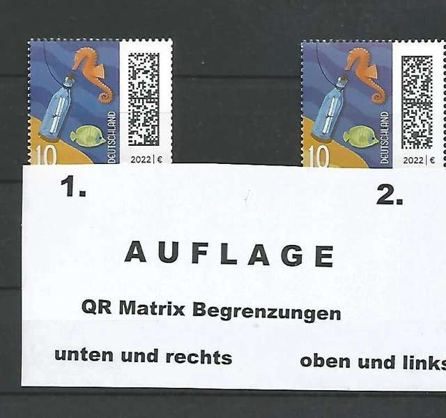 FLASCHENPOST  Welt der Briefe 1. und 2. Auflage MiNr 3723R I und II postfrisch