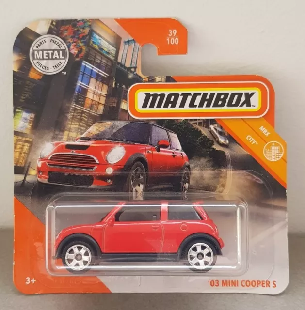 Matchbox '03 MINI COOPER S Red Short Card 39/100 MBX City 2020 GKM58 MB579 1:56