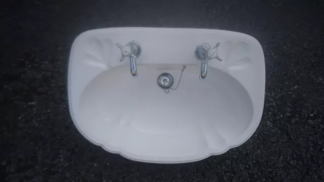 Qualitas Versailles Vanity Basin Mk11-Pair Of Pegler Sequel Vintage Taps/Fitting