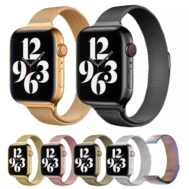 For Apple Watch Series 9 8 7 6 5 4 3 2 SE Milanese Magnetic Loop Band Slim Strap