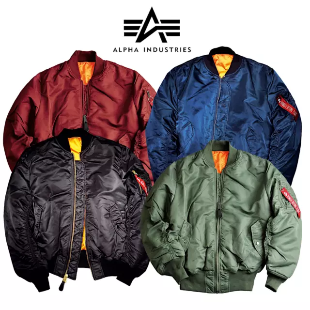 Alpha Industries MA1 giacca aviatore bomber giacca uomo giacca classica camicetta pilota