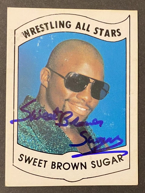 1982 Wrestling All - Stars Series B - #35 "SWEET BROWN SUGAR" Autographed Card