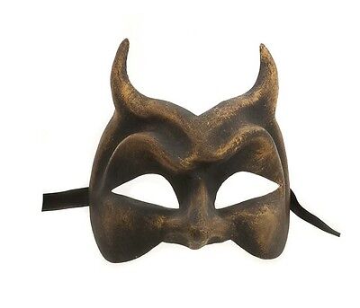Mask from Venice Devil Diavolo Bronze Authentic Paper Mache Venetian 266