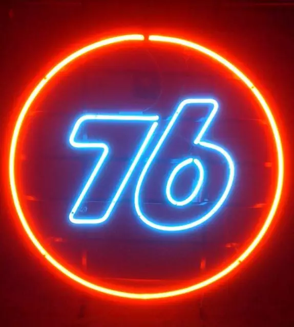 Union 76 Fuel Gas Station Oil Gasoline Neon Sign 17"x17" Lamp Light