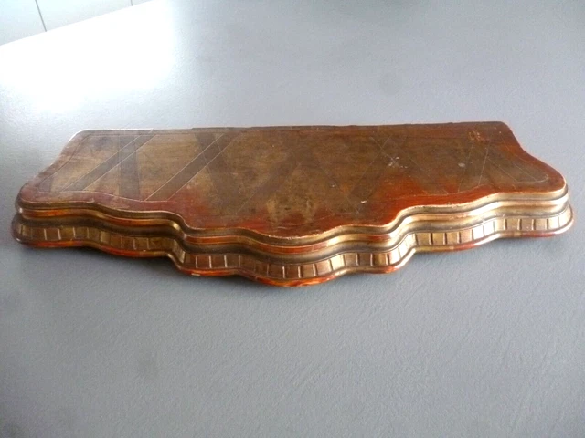 Ancien Grand socle de pendule Clock en bois doré a la feuille 19éme