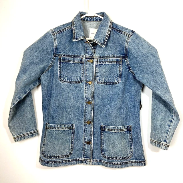 Gibson Latimer Women's NWT Stone Wash Denim Jacket Sz M