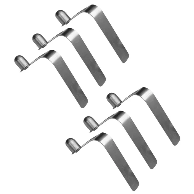 8pcs Clips en Acier Inoxydable Kayak Pagaie Tente Pôle Bouton Pression Attache