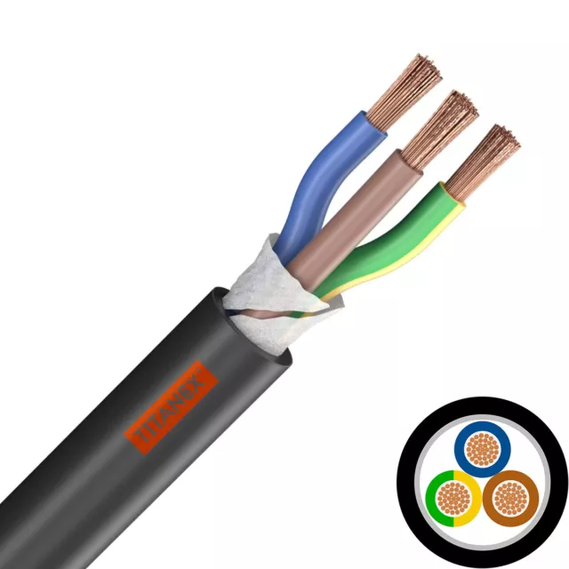 SOMMER CABLE TITANEX 3X6.0mmq Cavo di Alimentazione a metraggio in Gomma NUOVO