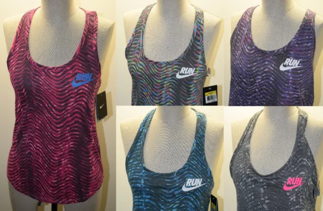 Nike Women's Running Flow Print Dri Fit Tank Tops 778401 Size S M L XL NEW $35