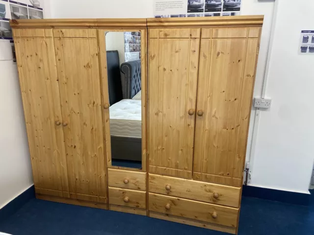Muebles de dormitorio triple armario - ajuste de armario madera maciza totalmente montado