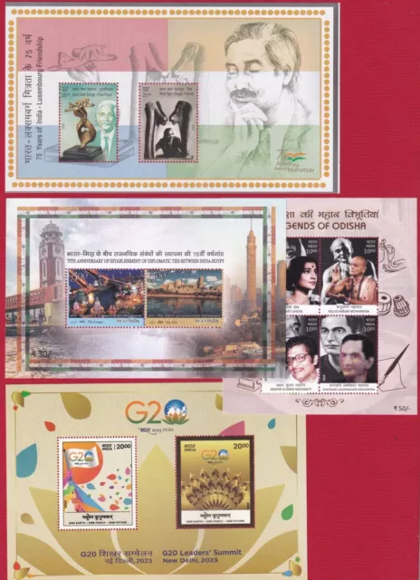 INDIA 2023 Complete Year Pack of 74 MNH stamps + 11 Miniatures 3