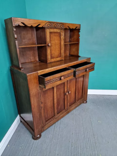 An Antique Mid 20th Century Oak Sideboard Dresser Cabinet ~Delivery Available~ 2