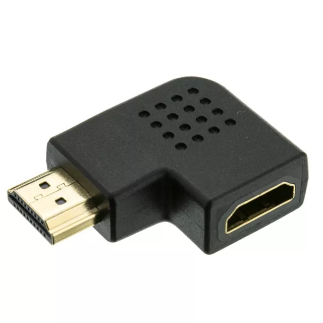 Adaptador de codo horizontal de 90 grados HDMI de alta velocidad HDMI DERECHO M a F 30HH-50250