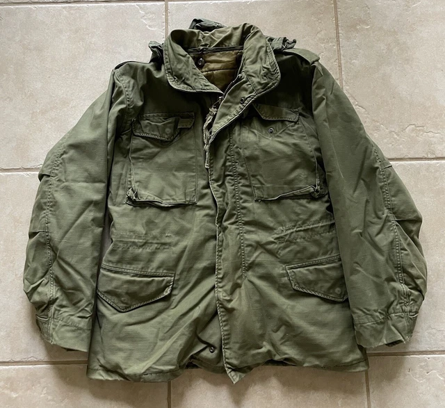 VINTAGE US ARMY M65 Field Jacket Coat Green Sz M Military Vietnam OG