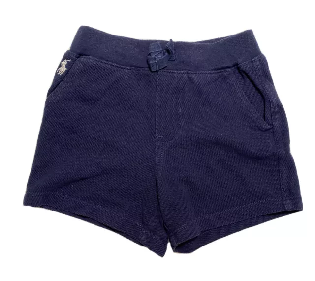 Ralph Lauren Boys Blue Tie Shorts Size 9 Months Orig.$35