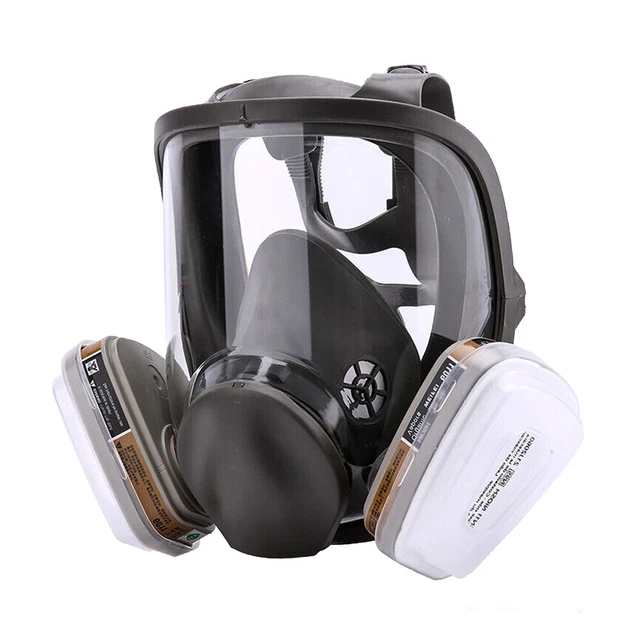 7 IN 1 Gas Mask 6800 Full Face Respirator Paint Spray Chemical Safety ...