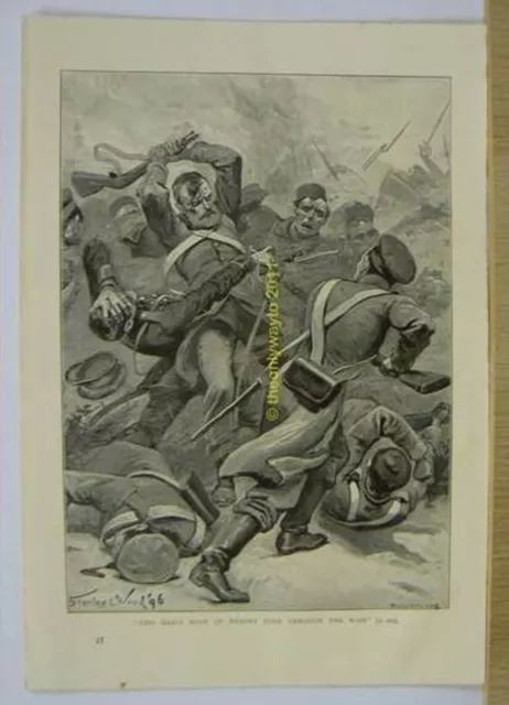 HEROES AT SEBASTOPOL, CRIMEAN WAR, Book Illustration, c1905