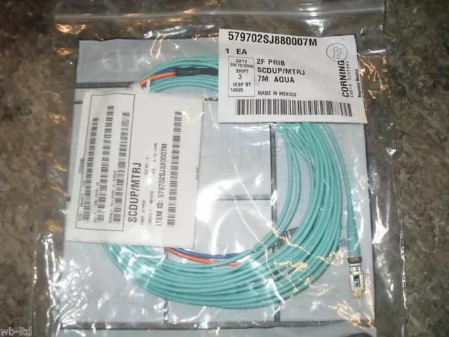 Corning Fiber Optic Cable 7M SC-MTRJ SCDUP/MTRJ MM50